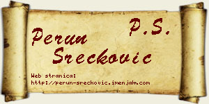 Perun Srećković vizit kartica